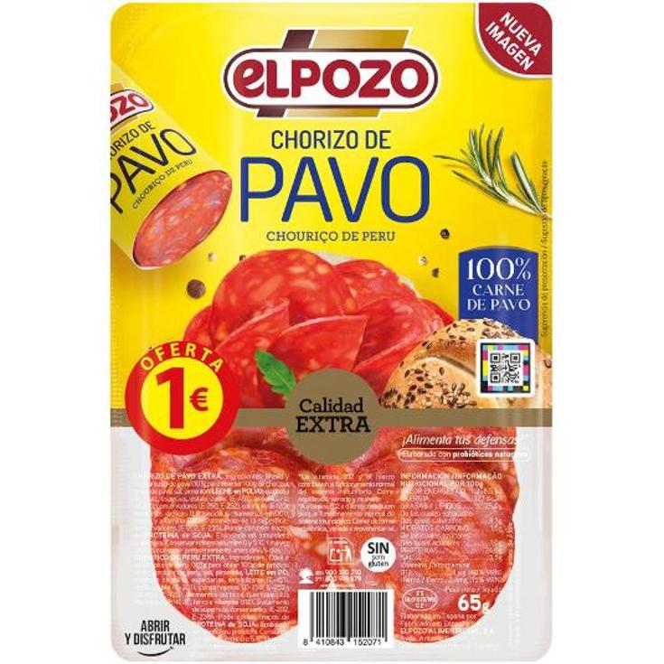 CHORIZO DE PAVO ELPOZO PQTE 65 GR