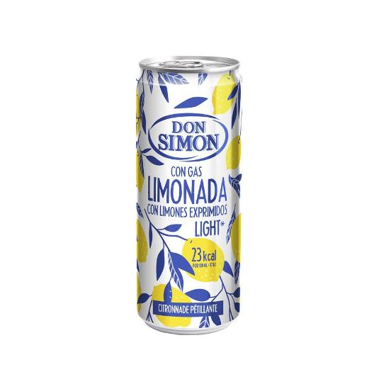 REFRESCO LIMONADA LIGHT CON GAS DON SIMON LATA 33 CL