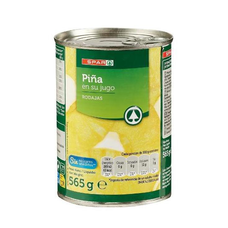 PIÑA EN SU JUGO SPAR LATA 340 GR