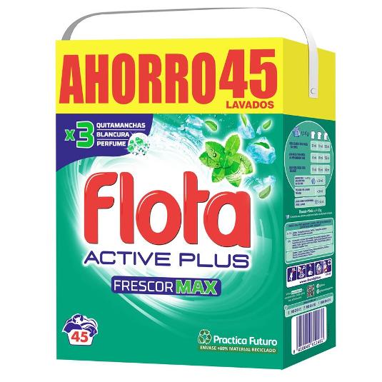 DETERG.AUT.ACTIVE PLUS FRESCOR FLOTA MALETA 45 LA