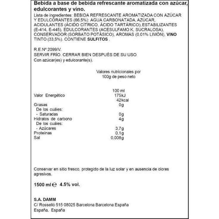 TINTO DE VERANO LIMON 0,0 LADRON VERAN BTLLA 1 LT