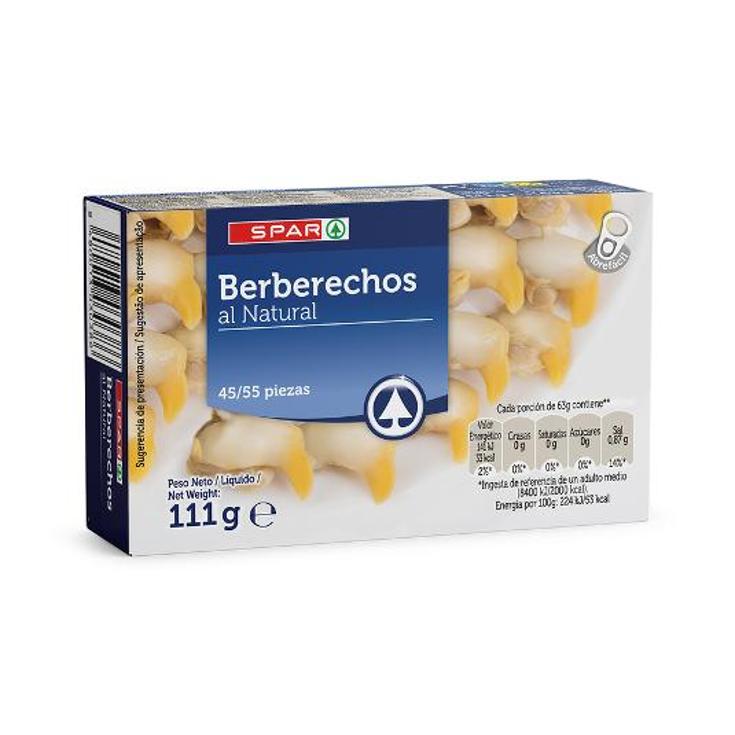 BERBERECHOS NATURAL RIAS 45/55 SPAR LATA 63 GR