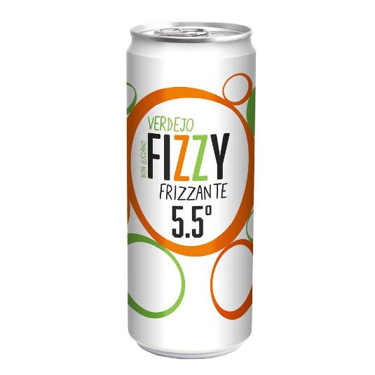 VINO BLANCO FRIZZ.VERDEJO 5,5º FIZZY LATA 33 CL