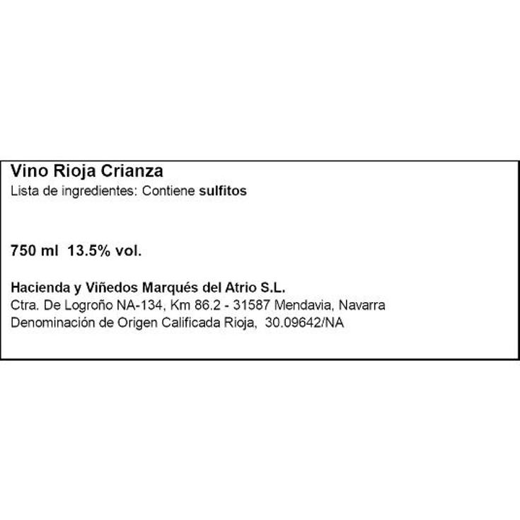 VINO TINTO RIOJA CRIANZA CAMPO GULES BTLLA 75 CL