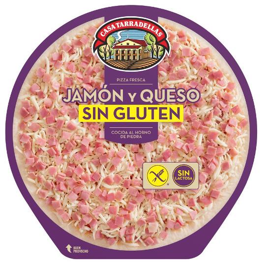 PIZZA FRESCA JAMON QUESO S/GLUT TARRADELLAS UNIDAD 420 GR