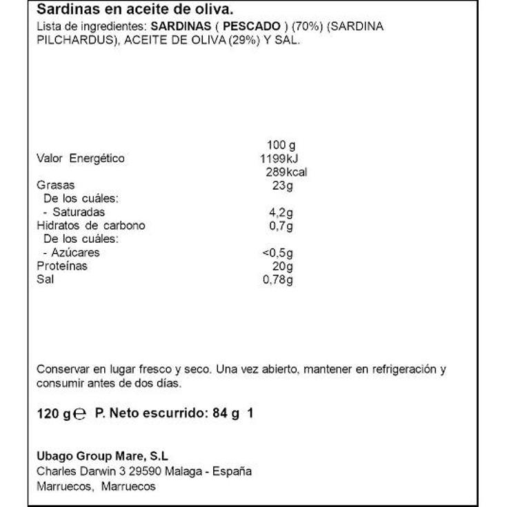 SARDINAS ACEITE OLIVA SPAR LATA 84 GR