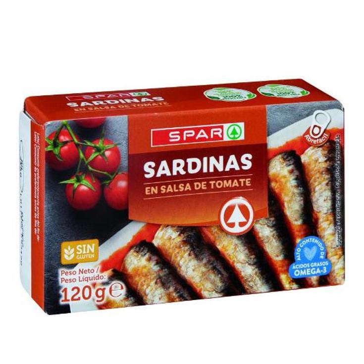 SARDINAS TOMATE SPAR LATA 84 GR