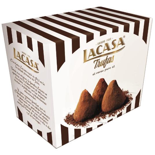 TRUFAS AL CACAO PURO LACASA ESTCHE 85 GR