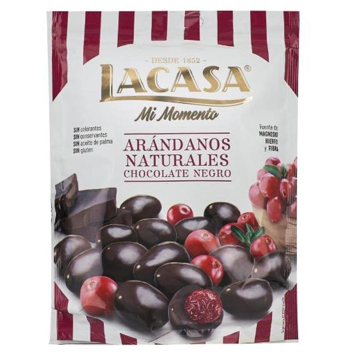 GRAJEAS CHOCOL. NEGRO ARANDANOS LACASA ESTCHE 125 GR