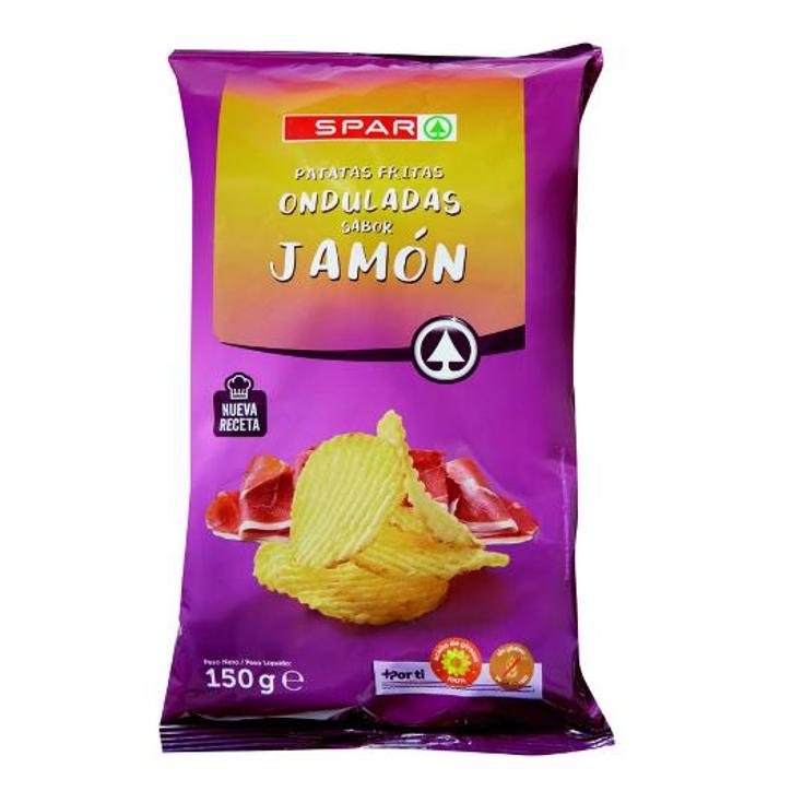 PATATAS FRITAS SABOR JAMON SPAR BOLSA 150 GR