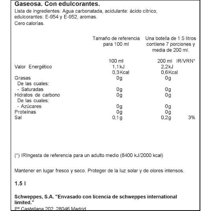 GASEOSA LA CASERA BTLLA 1500 ML