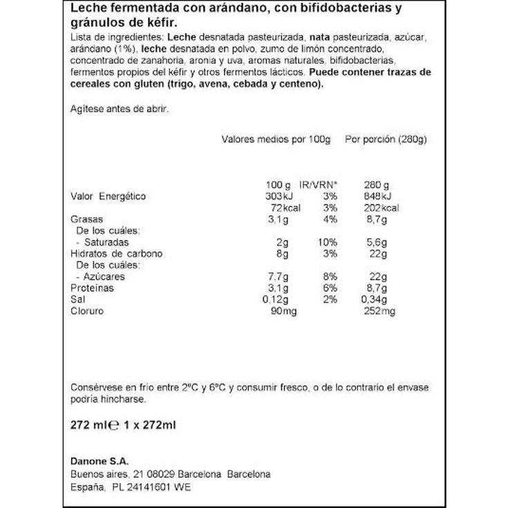 ACTIVIA KEFIR ARANDANOS DANONE BTLLA 280 ML
