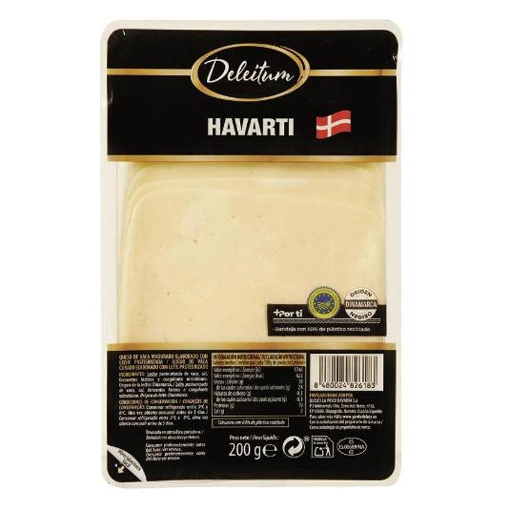 QUESO LONCHAS HAVARTI IGP DELEITUM BLIST 200 GR