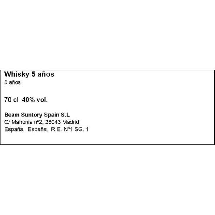 WHISKY 5 AÑOS 40º DYC BTLLA 70 CL