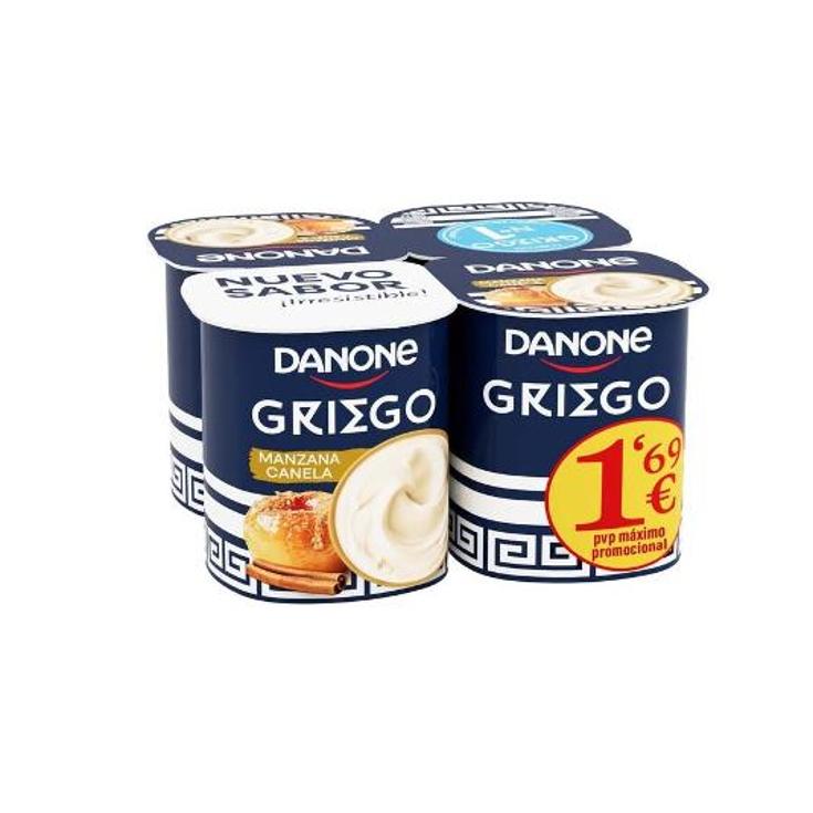 YOGUR GRIEGO MANZANA CANELA X4 DANONE PACK 440 GR