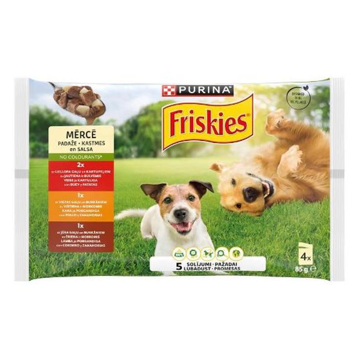 COMIDA PERROS POLLO/CORD.4X85GR FRISKIES PACK 340 GR