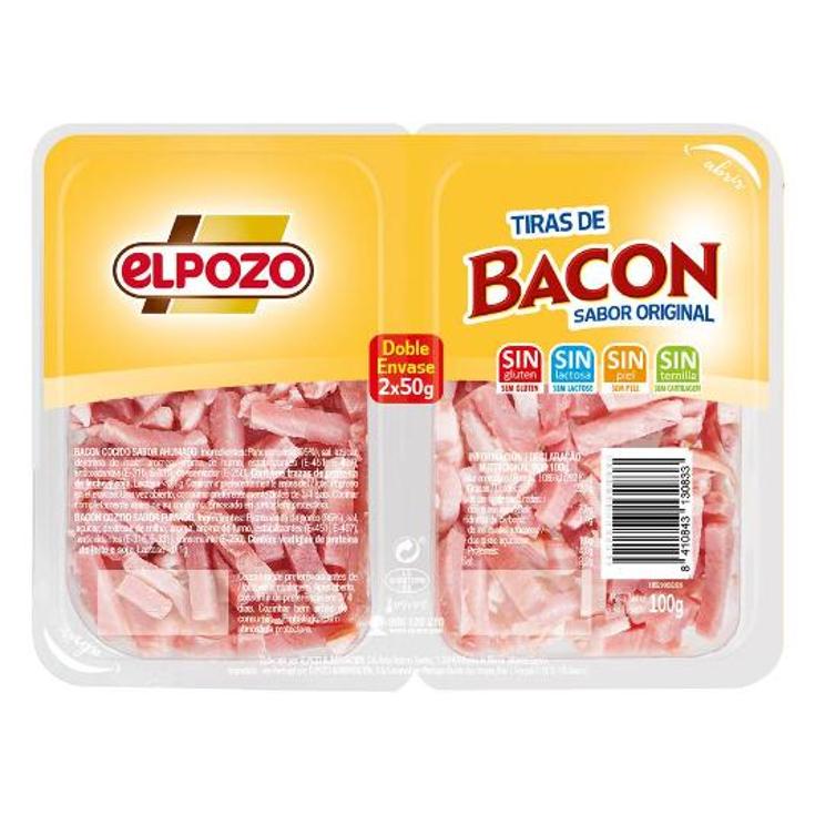 BACON TIRAS 2X50 ELPOZO PACK 110 GR