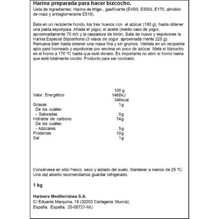 HARINA BIZCOCHONA HARIMSA PQTE 1 KG