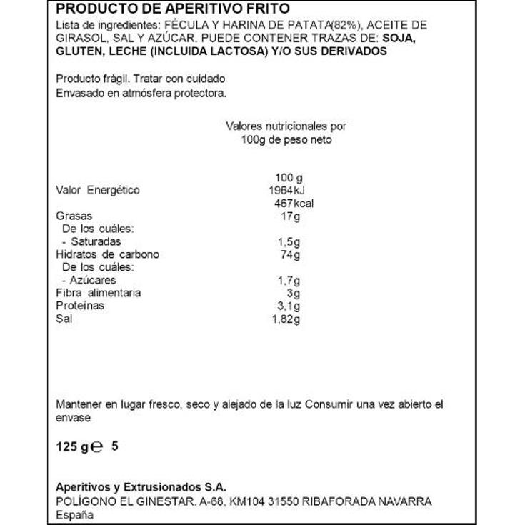 PATATAS FRITAS LIGHT SPAR BOLSA 125 GR