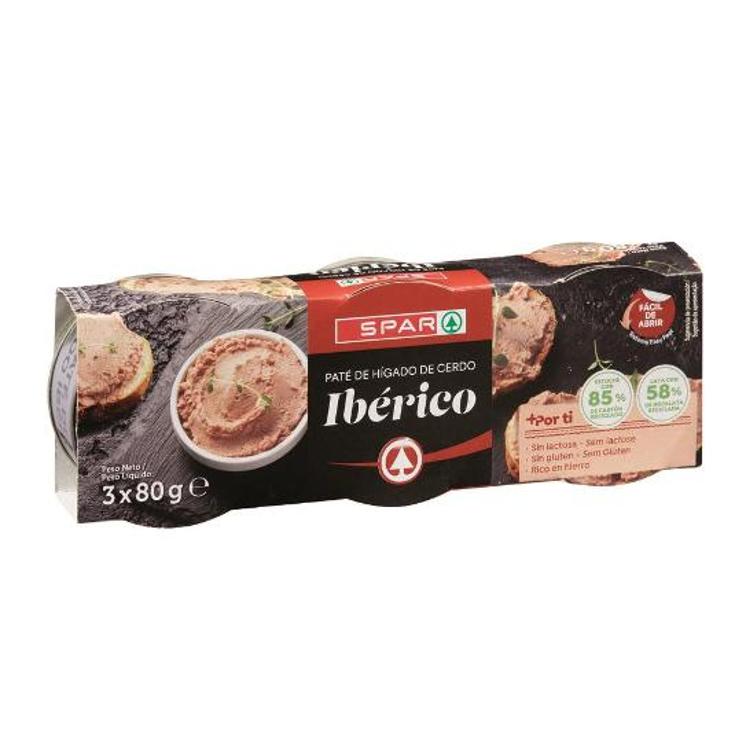 PATE HIGADO CERDO IBERICO 3X80 SPAR PACK 240 GR