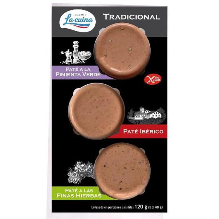 PATE TABLA GOURMET TRADIC. 3X40 LA CUINA UNIDAD 120 GR