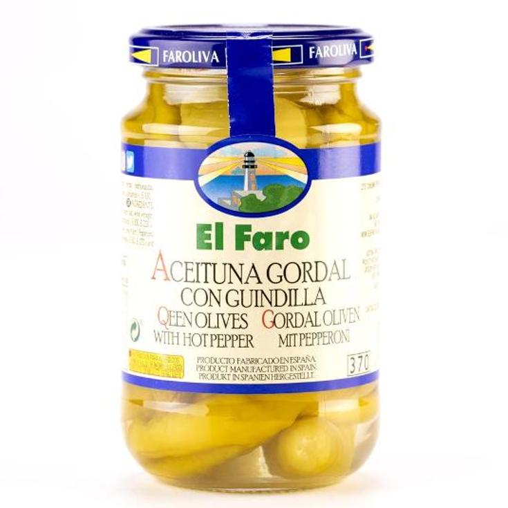 ACEITUNA GORDAL GUINDILLA EL FARO FRASCO 150 GR