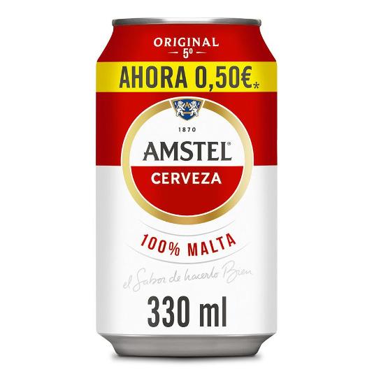 CERVEZA 5º MARCADA AMSTEL LATA 33 CL
