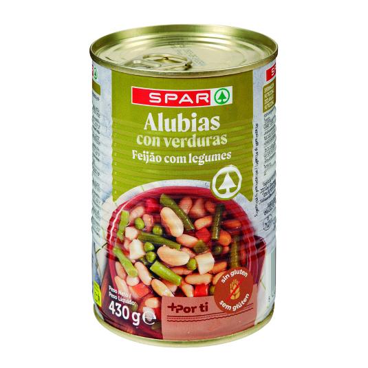 ALUBIAS C/VERDURAS SPAR LATA 430 GR