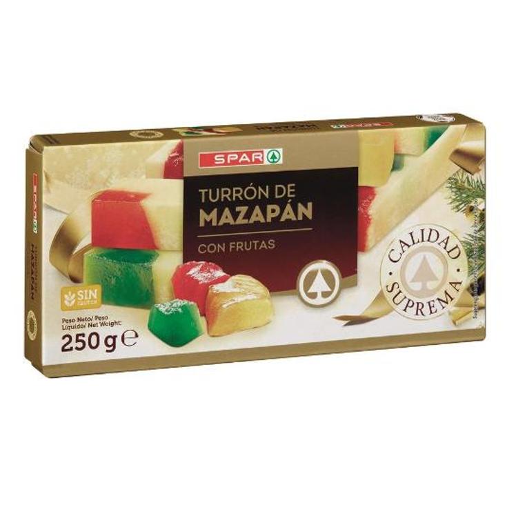 TURRON MAZAPAN FRUTA SPAR PTLLA 250 GR