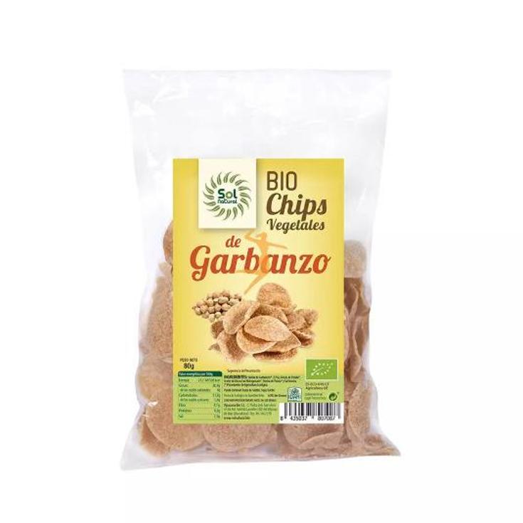 CHIPS DE GARBANZO BIO SOL NATURAL BOLSA 80 GR