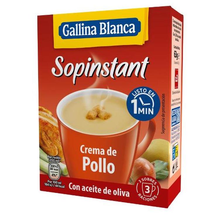 SOPINSTANT CREMA POLLO G.BLANCA PQTE 63 GR