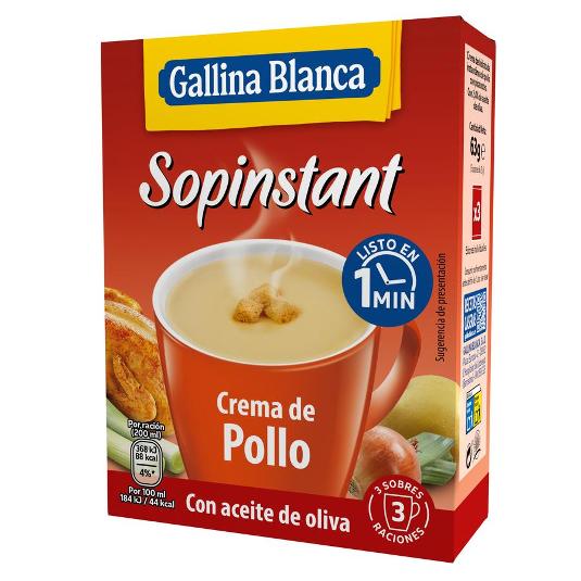 SOPINSTANT CREMA POLLO G.BLANCA PQTE 63 GR