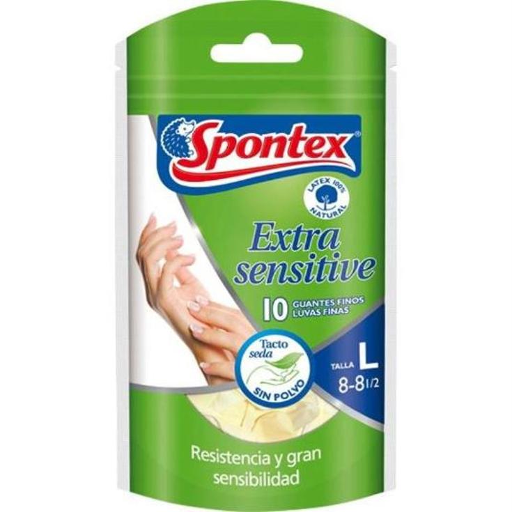 GUANTES SENSITIVE T/8 SPONTEX BOLSA 1 UD