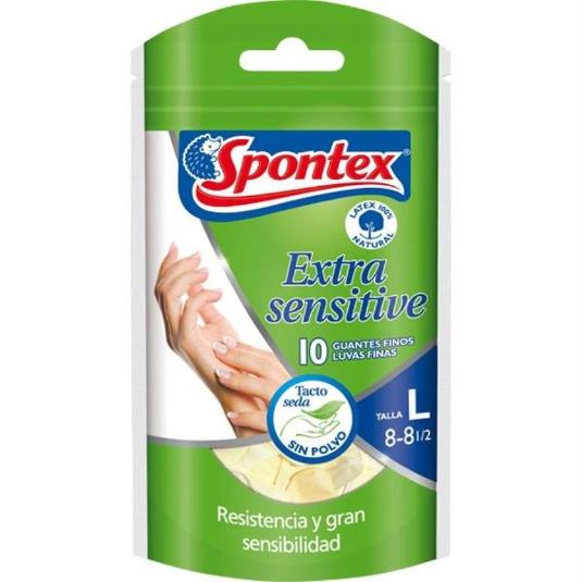 GUANTES SENSITIVE T/8 SPONTEX BOLSA 1 UD