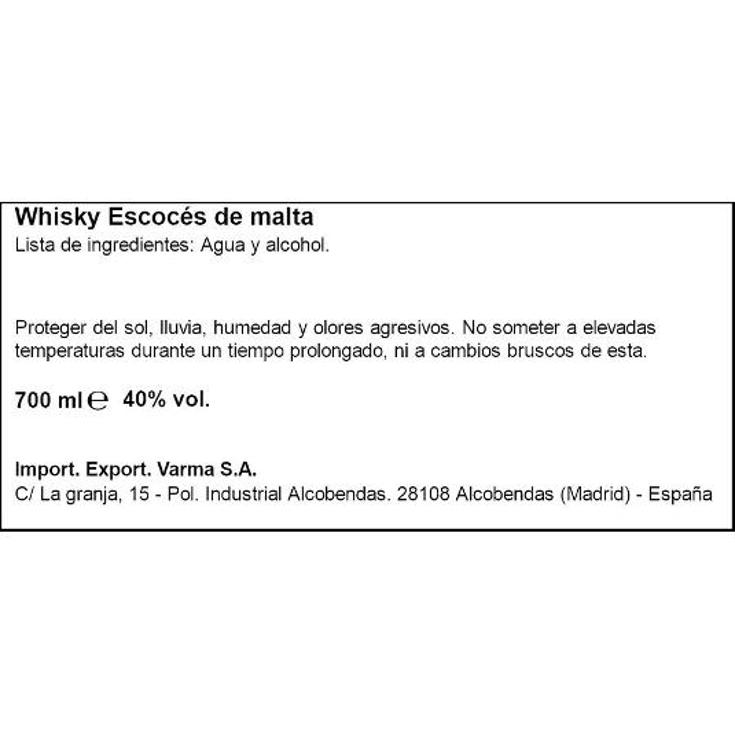 WHISKY 40º GLENFIDDICH BTLLA 70 CL