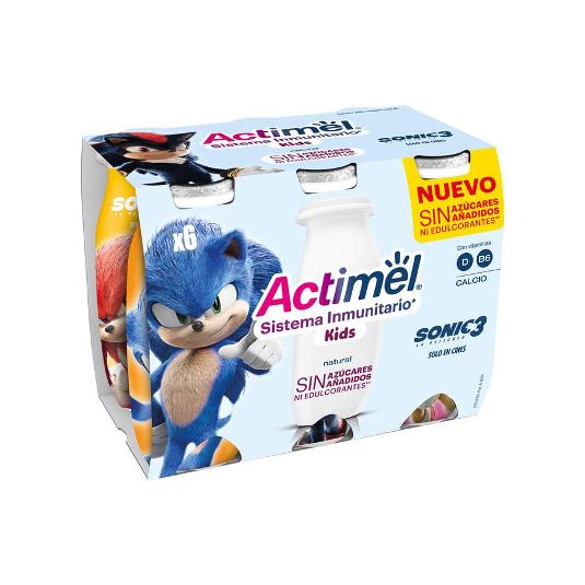 ACTIMEL NATURAL KIDS S/AZUC. X6 DANONE PACK 600 GR