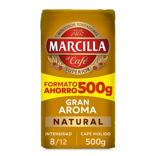 CAFE MOLIDO SUPERIOR NATURAL MARCILLA PQTE 500 GR
