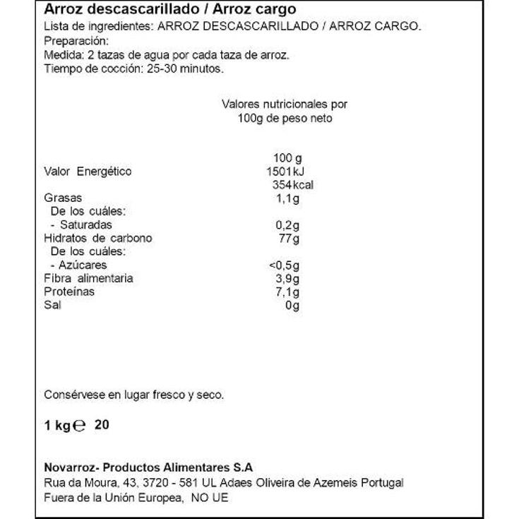 ARROZ INTEGRAL 1 KG SPAR BOLSA 1 KG