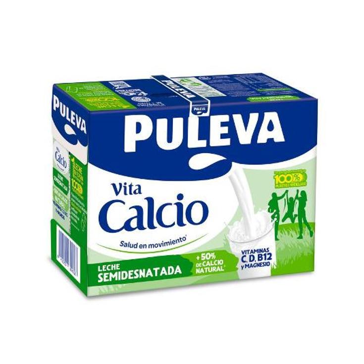 LECHE SEMIDESNATADA CALCIO PULEVA BRIK 1 LT