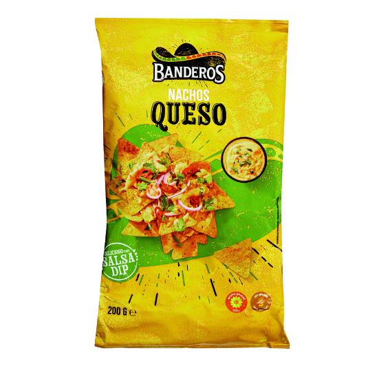 TORTILLA CHIPS CHEESE BANDEROS BOLSA 200 GR