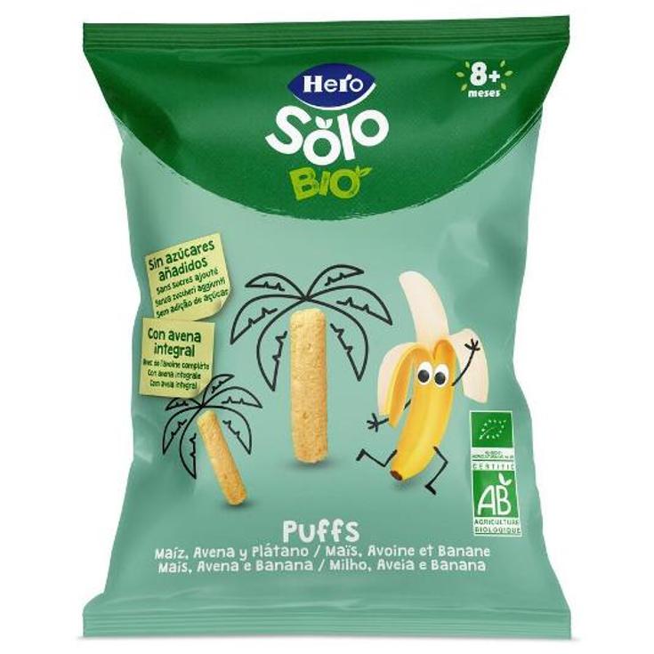 SNACK SOLO PUFF MAIZ AV.PLATANO HERO BOLSA 25 GR