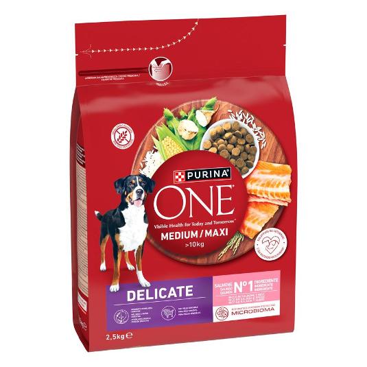 COMIDA PERROS MED.MAX DELICATE PURINA ONE BOLSA 2500 GR