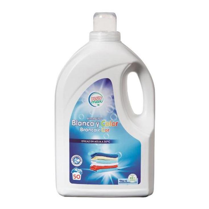 DETER.LIQ.BLANCO Y COLOR 50L PLUS MAX BTLLA 3 LT