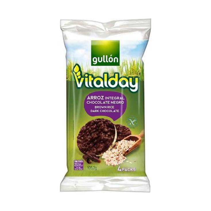 TORTITAS ARROZ INTEGR.CHOCOLATE VITALDAY PQTE 105 GR