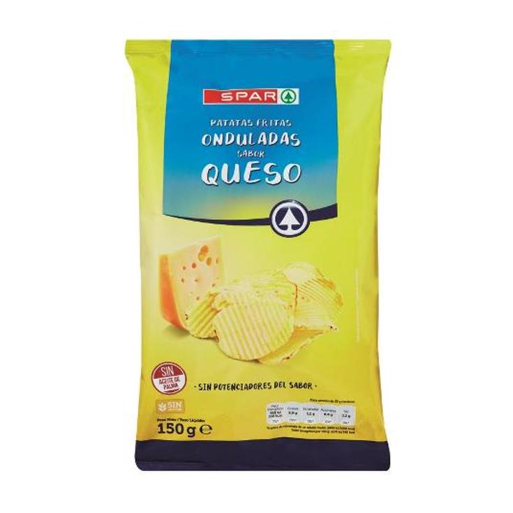 PATATAS FRIT.ONDULADAS QUESO SPAR BOLSA 150 GR