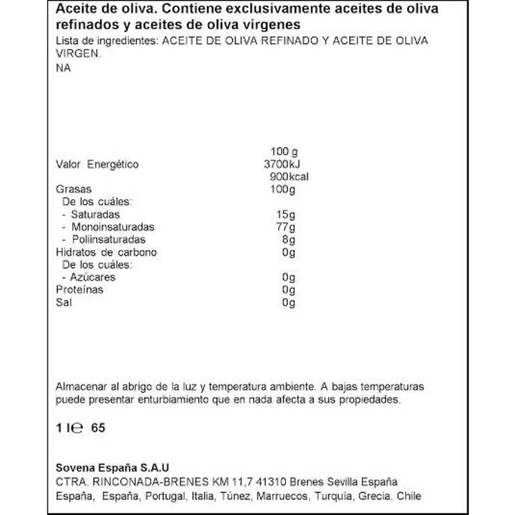 ACEITE OLIVA 0,4º(SUAVE) SPAR BTLLA 1 LT