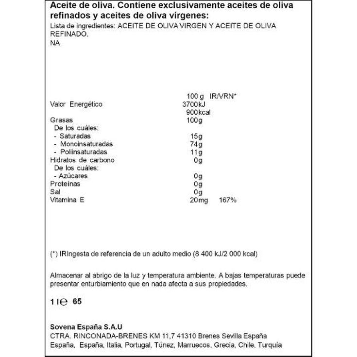 ACEITE OLIVA INTENSO 1º SPAR BTLLA 1 LT