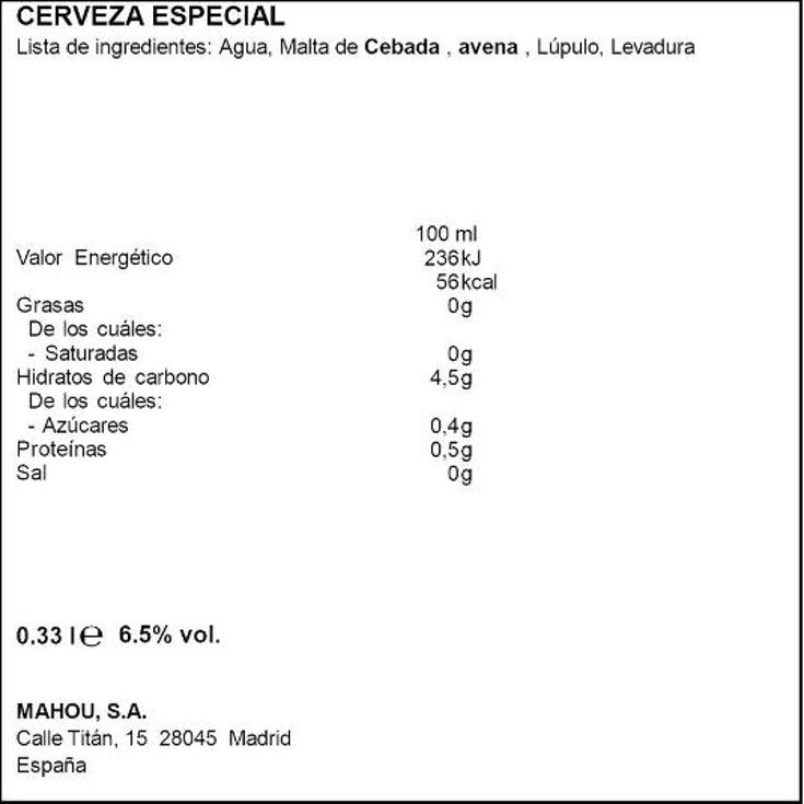 CERVEZA RVA.ESENC.CITRA IPA 6º ALHAMBRA BTLLA 33 CL