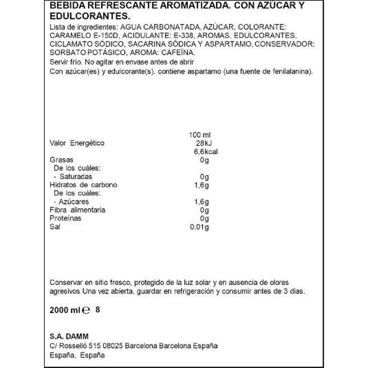 REFRESCO COLA SPAR BTLLA 2 LT