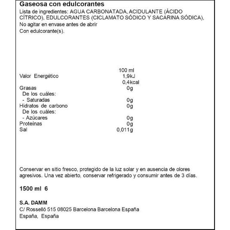 GASEOSA SPAR BTLLA 1500 ML